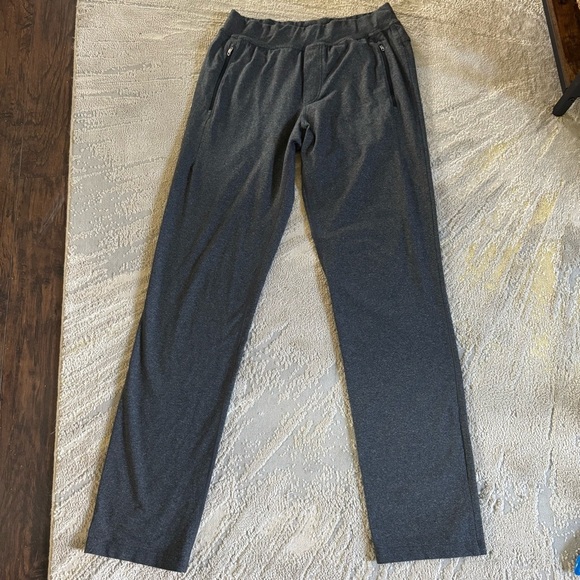 Lululemon Kung Fu gray pull on sweatpants Zipper Pockets Flap Pockets large - Picture 9 of 11